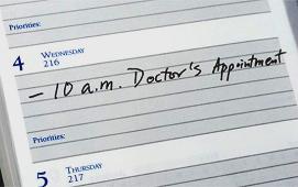 diary entry for doctor's appointment
